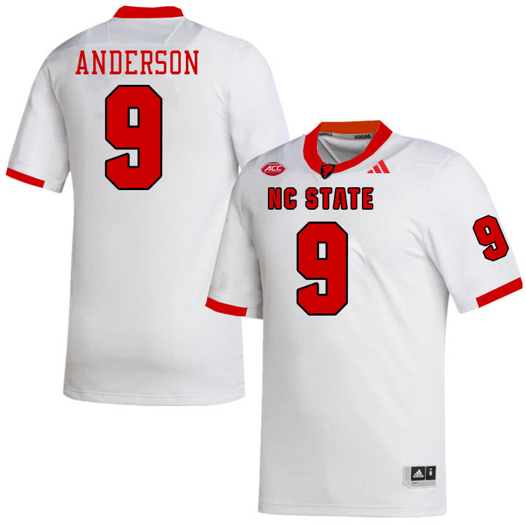 NC State Wolfpack #9 Terrell Anderson College Football Jerseys Stitched-White
